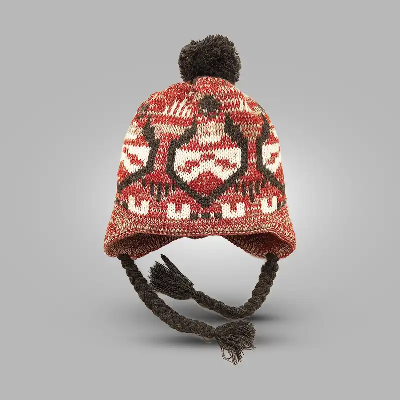 کلاه بافتنی بچگانه کولزیون مدل هندسی کد 61803