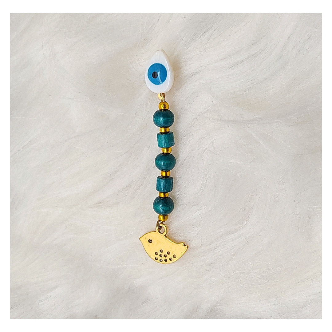 گوشواره دخترانه مدل چشم نظر و پرنده کد e2 گوشواره دخترانه مدل چشم نظر و پرنده کد e2