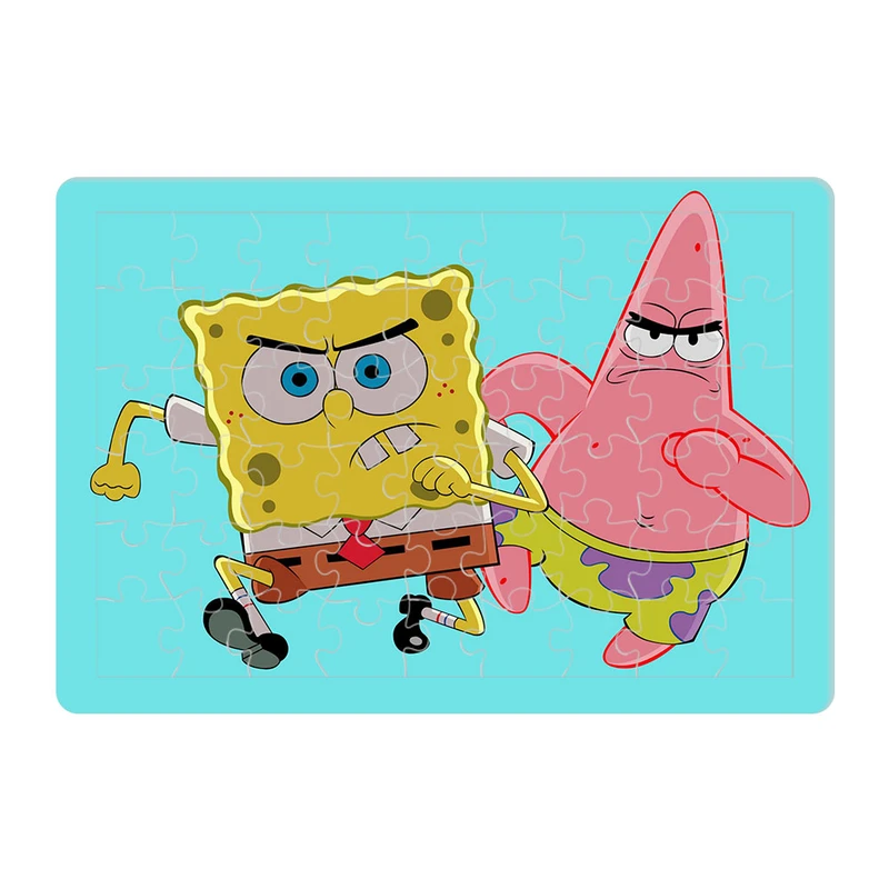 پازل 54 تکه هومرو مدل PL462 طرح انیمیشن باب اسفنجی پاتریک