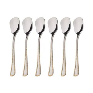 قاشق بستنی خوری ناب استیل مدل برلین  بسته 6عددی