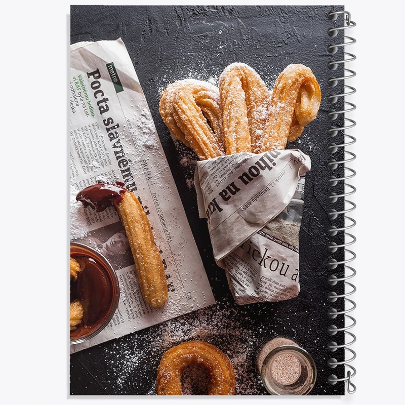 دفتر ژورنال نویسی 50 برگ خندالو مدل نقطه ای طرح شیرینی کد F56