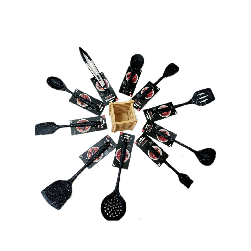 سرویس کفگیر و ملاقه 10پارچه شنگیا مدل سیلیکونی کد NEW 10-1