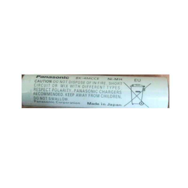باتری نیم قلمی قابل شارژ پاناسونیک مدل eneloop/BK-4MCCE(HR03) بسته 2 عددی