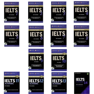 کتاب IELTS CAMBRIDGE اثر جمعی از نویسندگان انتشارات زبان مهر 14 جلدی