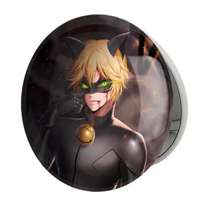 آینه جیبی خندالو طرح پسر گربه ای مدل تاشو کد 25024 