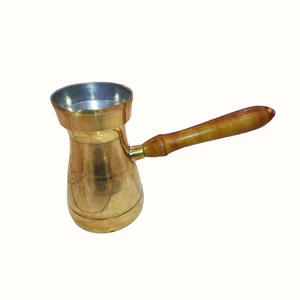 قهوه جوش برنزی مدل دسته چوبی کد A124