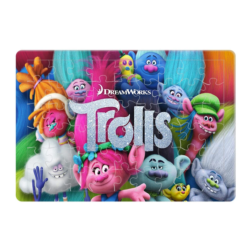 پازل 54 تکه هومرو مدل PL749 طرح انیمیشن ترول ها