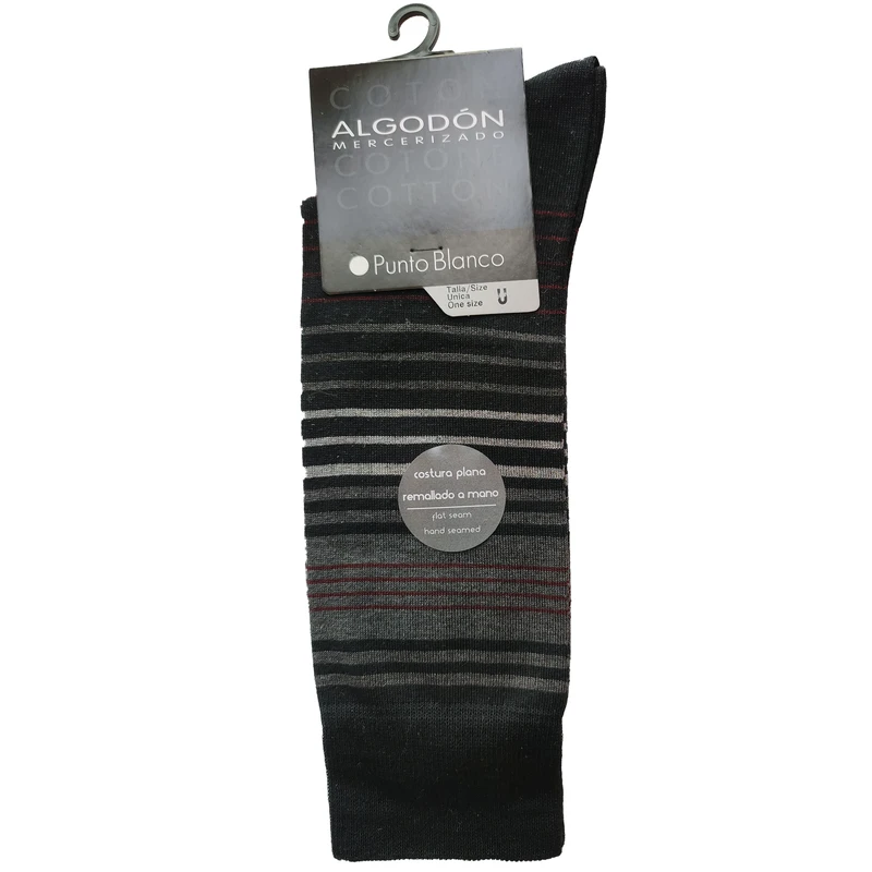 جوراب مردانه پونتو بلانکو مدل کتان مرسرایزد طرح دار  090-10-74709