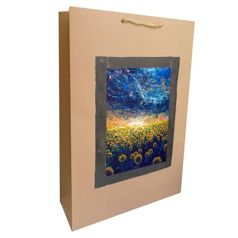 ساک هدیه مدل دشت آفتابگردان