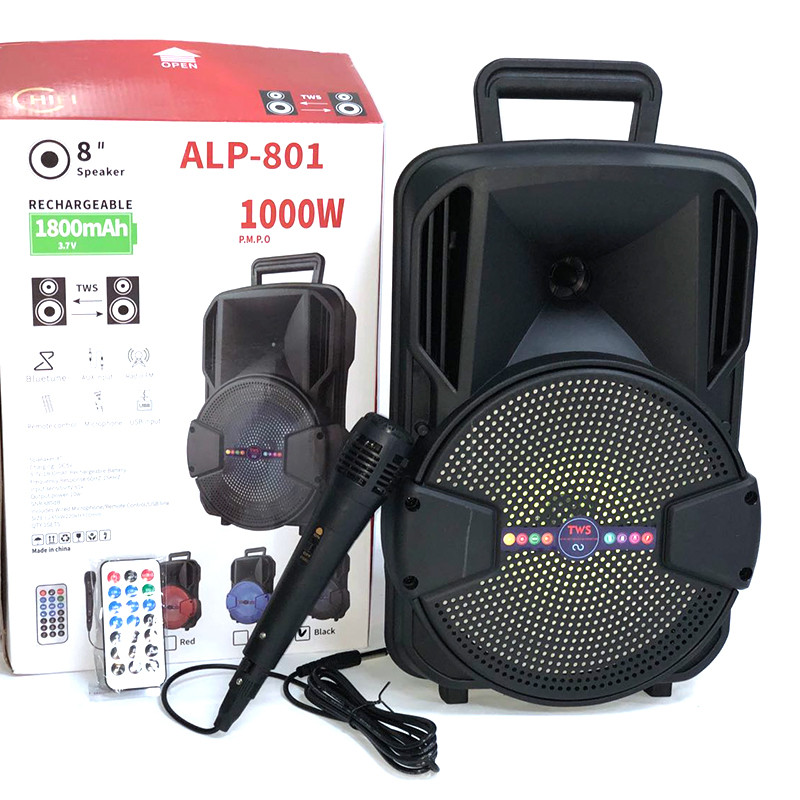 اسپیکر بلوتوثی قابل حمل مدل ALP-801 اسپیکر بلوتوثی قابل حمل مدل ALP-801