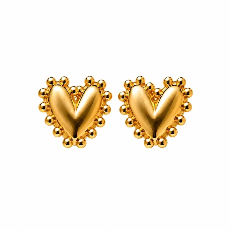 گوشواره میخی طلا 18 عیار زنانه گالری طلای عیاره مدل هلیومی