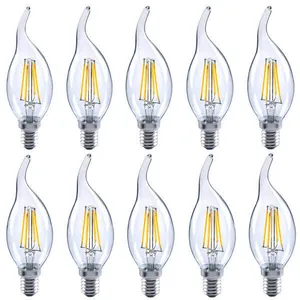 لامپ فیلامنتی 8 وات مدل اشکی 2026 پایه E14 بسته 10 عددی