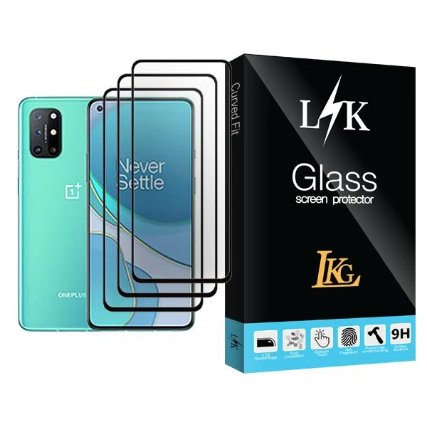 محافظ صفحه نمایش ال کا جی مدل LK Glass MIX003 مناسب برای گوشی موبایل وان پلاس 8T بسته سه عددی