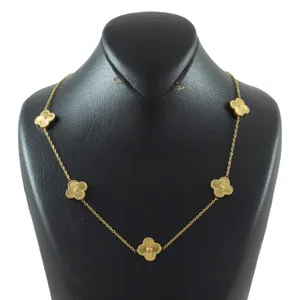 گردنبند زنانه مدل گل دو رو کد AAB-207