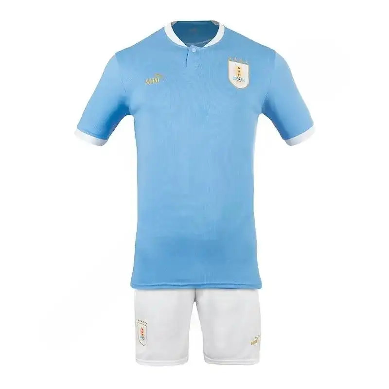 ست تی شرت آستین کوتاه و شلوارک ورزشی مردانه مدل فوتبال اول اروگوئه