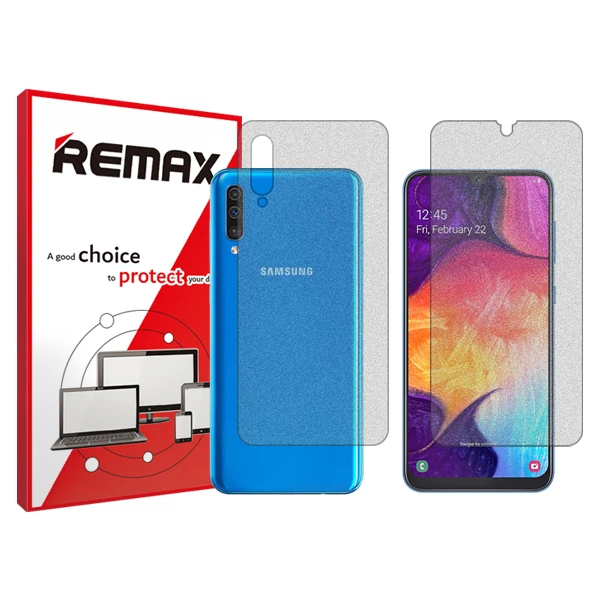 محافظ صفحه نمایش مات ریمکس مدل HyMTT مناسب برای گوشی موبایل سامسونگ Galaxy A50 به همراه محافظ پشت گوشی