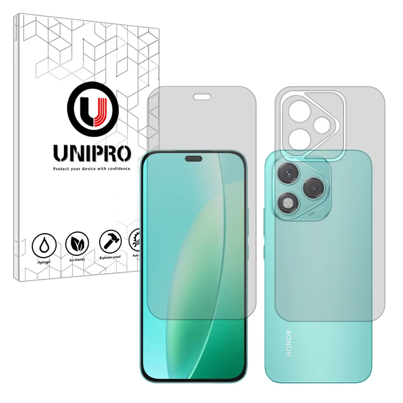 محافظ صفحه نمایش شفاف یونی پرو مدل Star 5  مناسب برای گوشی موبایل آنر 400 Lite به همراه محافظ پشت گوشی