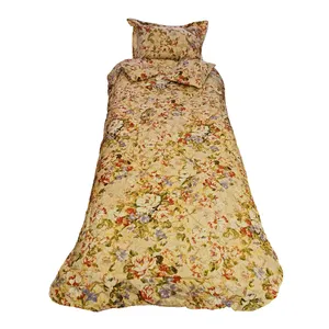 سرویس خواب طرح گل کد 55 یک نفره 4 تکه