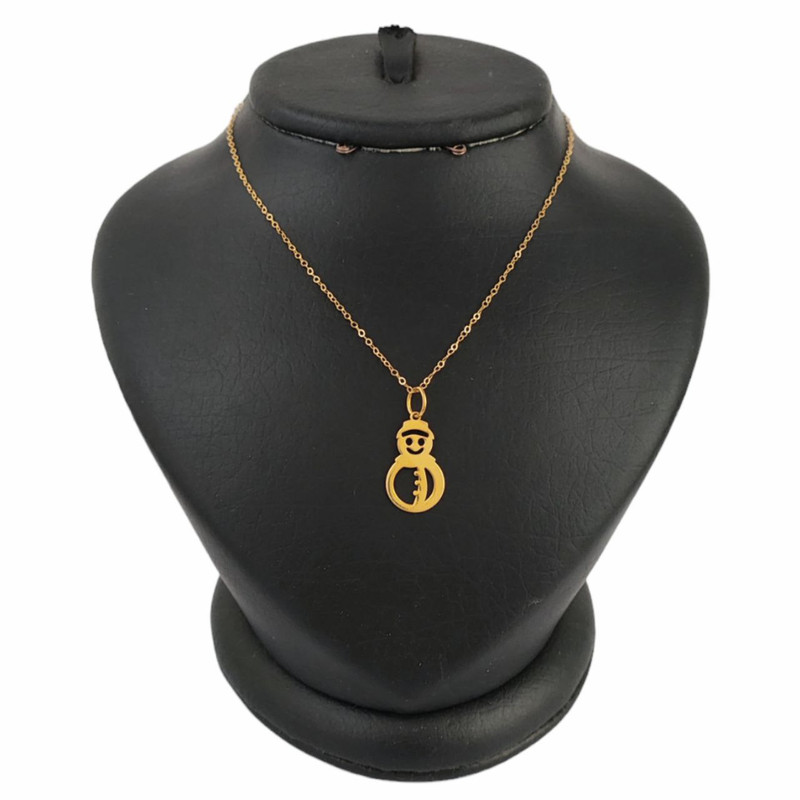 گردنبند طلا 18 عیار زنانه لیردا مدل آدم برفی ngn