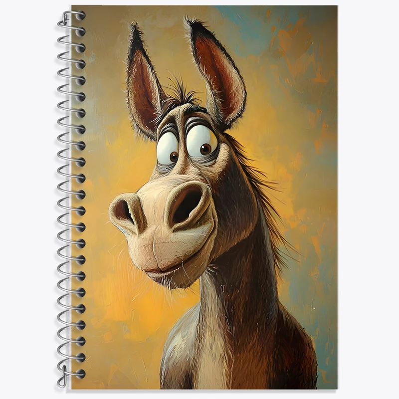 دفتر زبان 50 برگ خندالو مدل سه خط طرح الاغ کد F7831