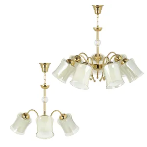 لوستر و چراغ دیواری چشمه نور کد A833/7-3-Pro مجموعه دو عددی