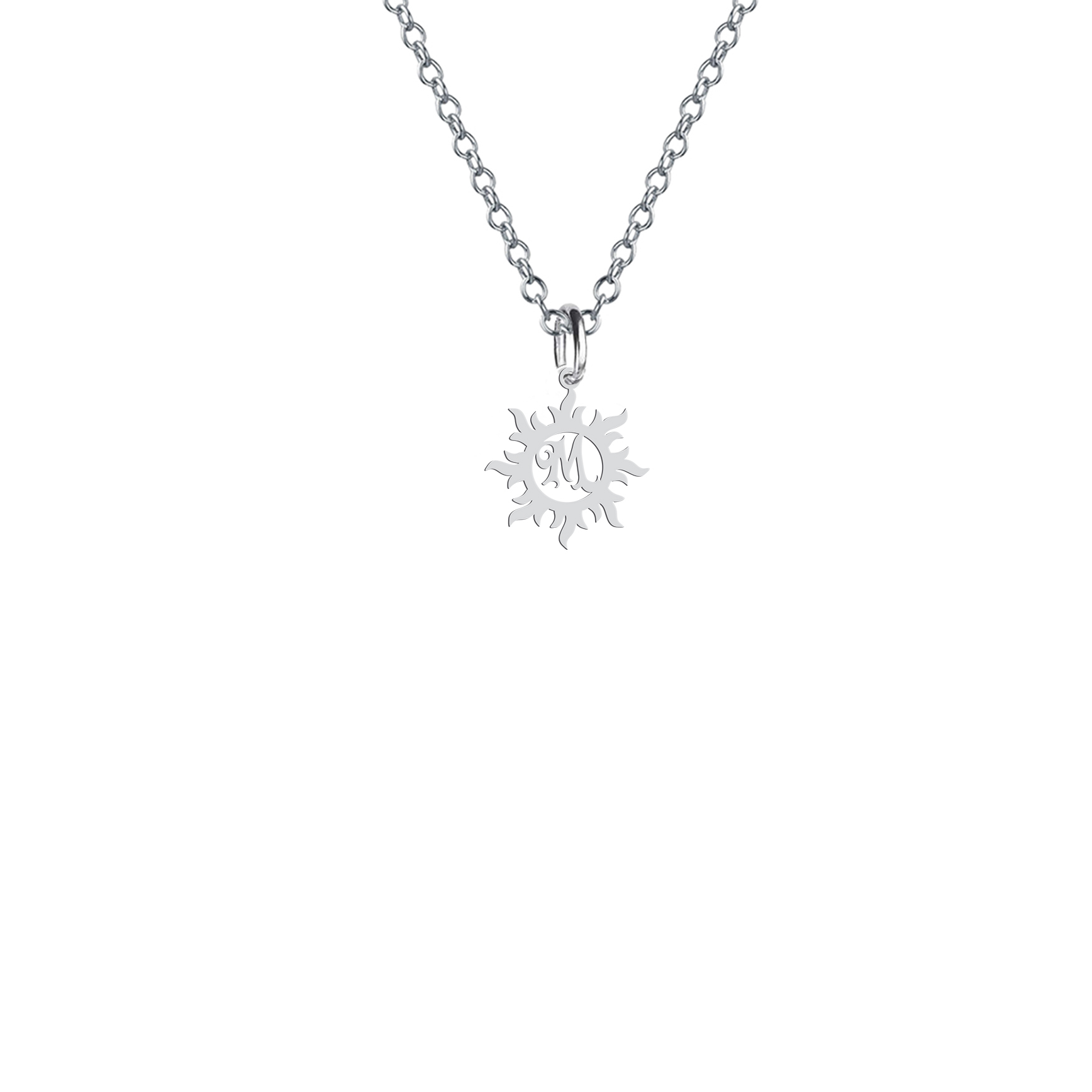 گردنبند هایکا طرح خورشیدوحرف M مدل s.ha2-821