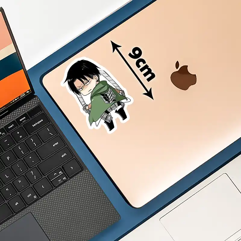 استیکر لپ تاپ پیکسل میکسل مدل انیمه اتک ان تایتان لیوای گوگولی کد 01