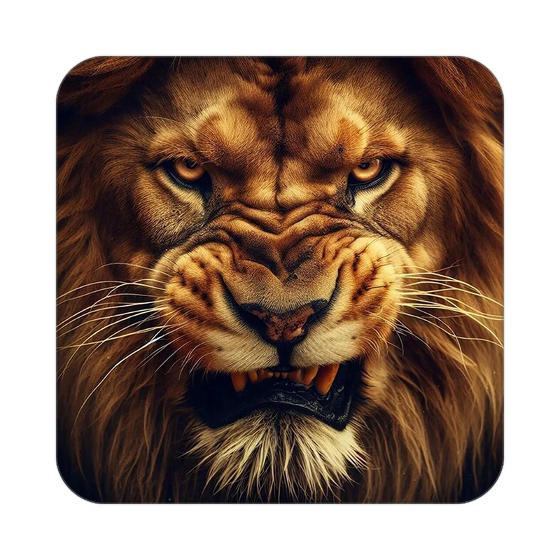 زیر لیوانی کاکتی طرح شیر مدل mp23030