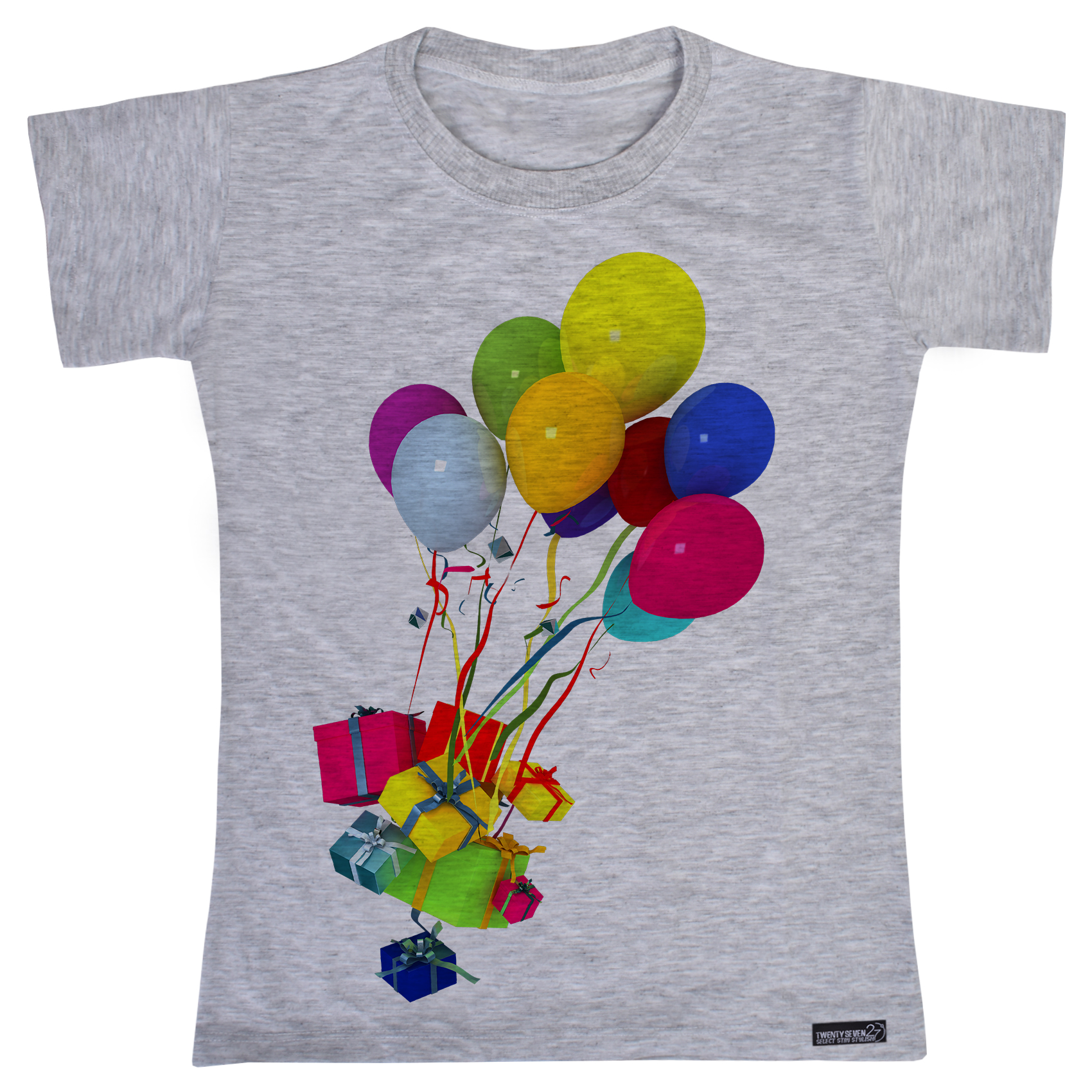 تی شرت آستین کوتاه دخترانه 27 مدل Balloon Gifts کد MH679