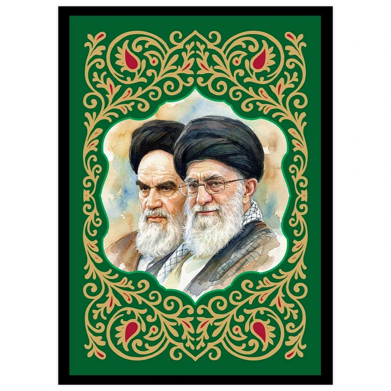 تابلو بکلیت مدل رهبر شهید حضرت آیت الله سید علی خامنه ای DY1247 فریم مشکی