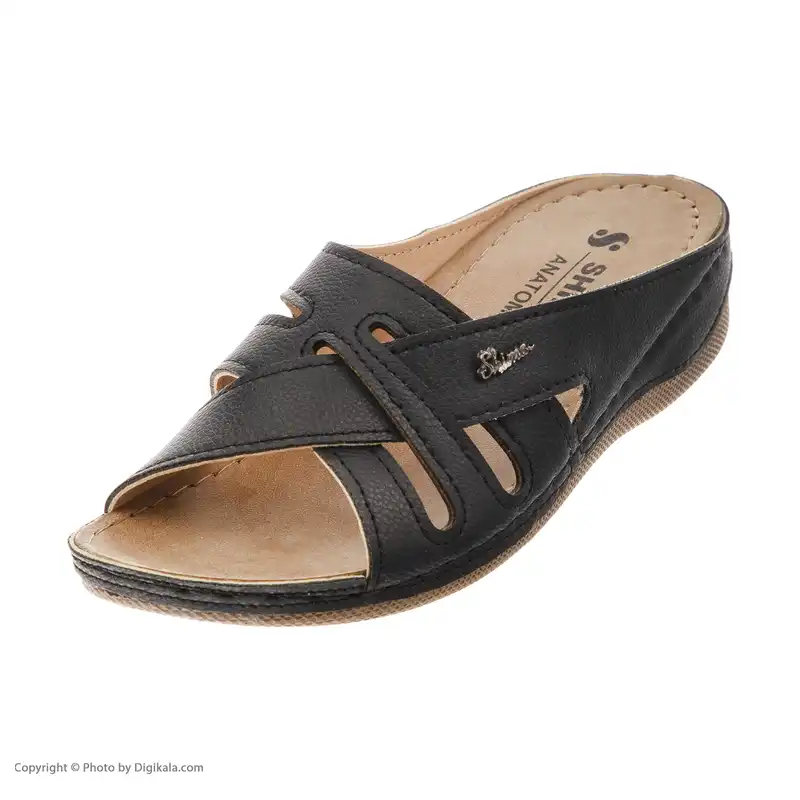 دمپایی زنانه کفش شیما مدل رستا مشکی