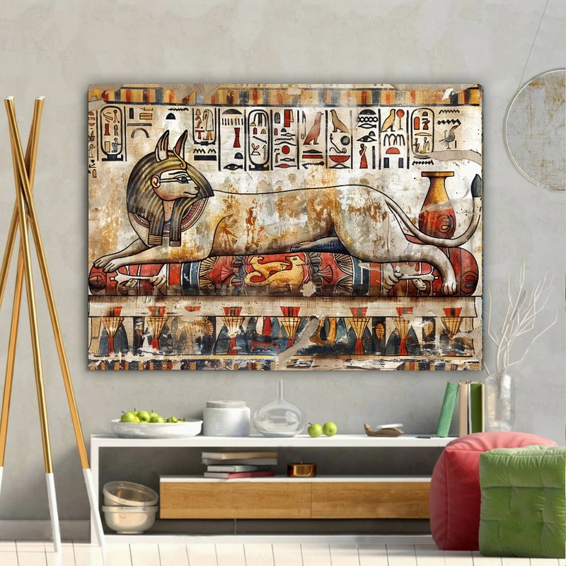 پوستر طرح مخمل نقاشی مدل مصر باستان کد FP105057