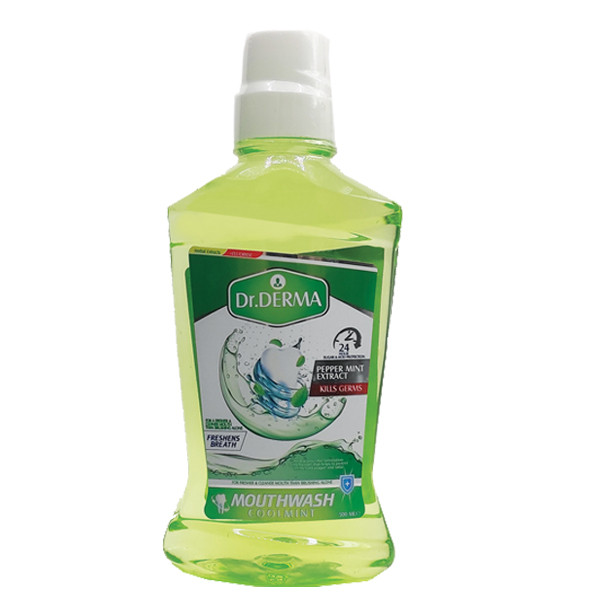 دهان شویه دکتر درما مدل COOLMINT حجم 500 میلی لیتر دهان شویه دکتر درما مدل COOLMINT حجم 500 میلی لیتر