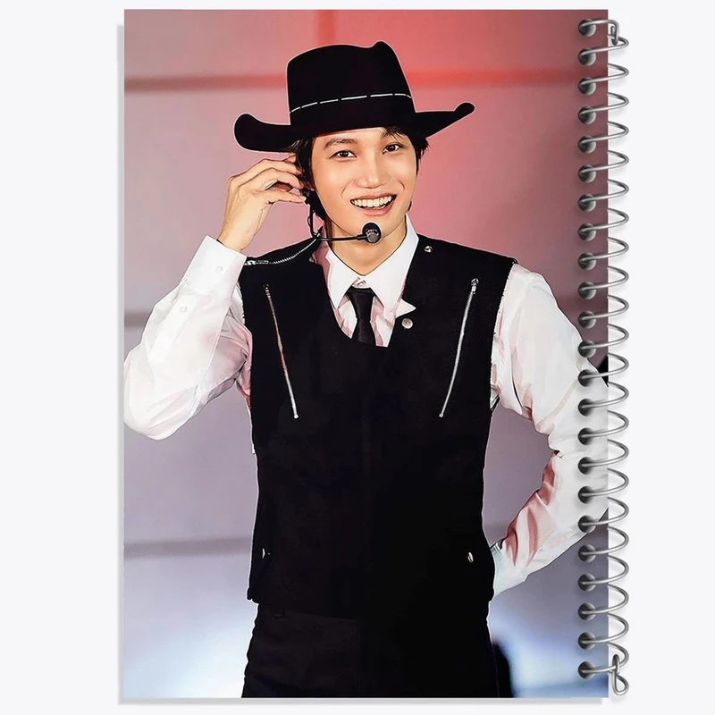 دفتر مشق 100 برگ خندالو طرح کای گروه اکسو EXO کد 16837