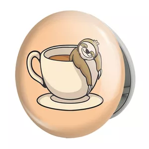 آینه جیبی خندالو طرح قهوه Coffee مدل تاشو کد 22009 