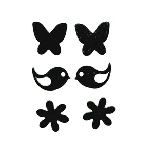 گوشواره دخترانه مدل پروانه و پرنده و گل مجموعه‌ 3 عددی