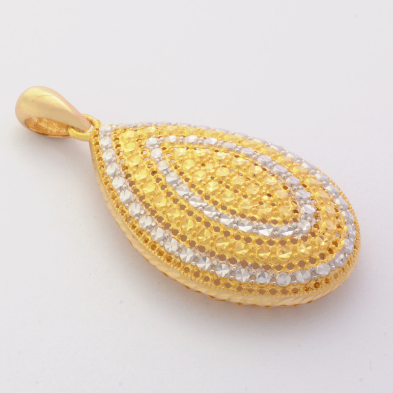 آویز گردنبند طلا 18 عیار زنانه طلای مستجابی مدل آوا تراش کد 06