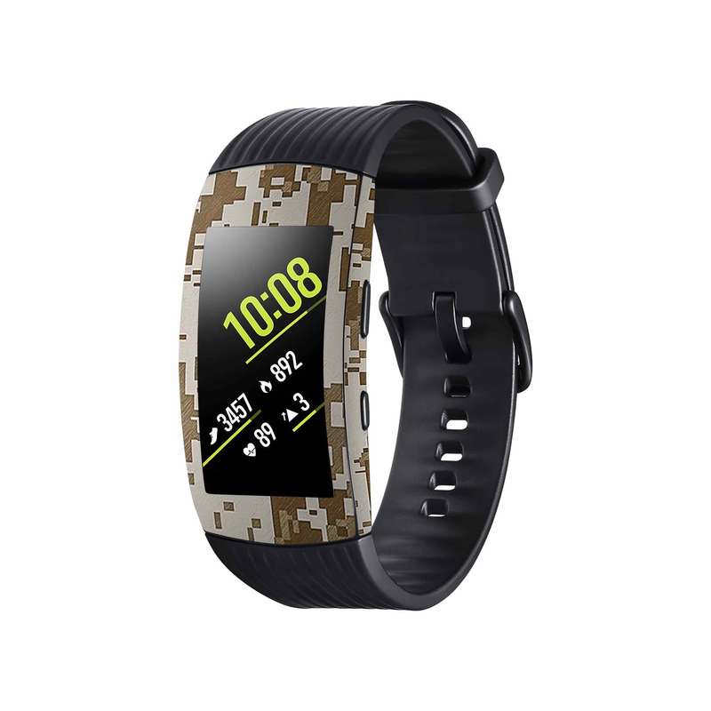 برچسب ماهوت طرح Army-Desert-Pixel مناسب برای ساعت هوشمند سامسونگ Galaxy Gear Fit 2 Pro