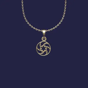 گردنبند طلا 18 عیار زنانه مدوپد مدل هندسی کد Z2-1-1149