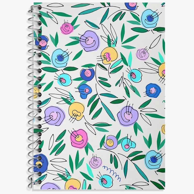 دفتر لغت 50 برگ خندالو طرح گل گلی کد N243