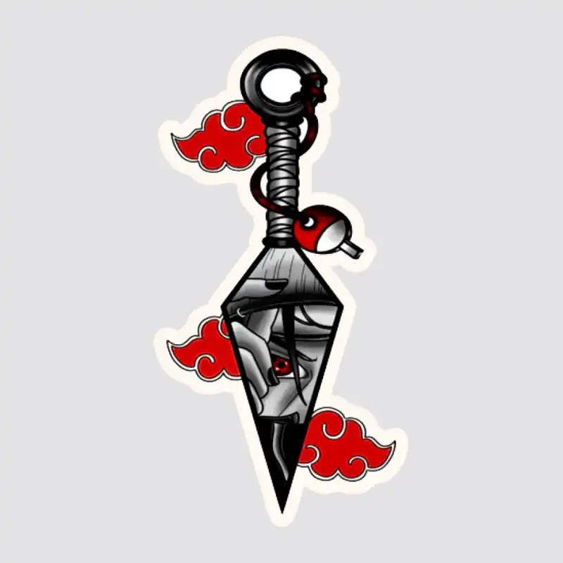 استیکر لپ تاپ پیکسل میکسل مدل انیمه ناروتو ایتاچی شوریکن و کونای