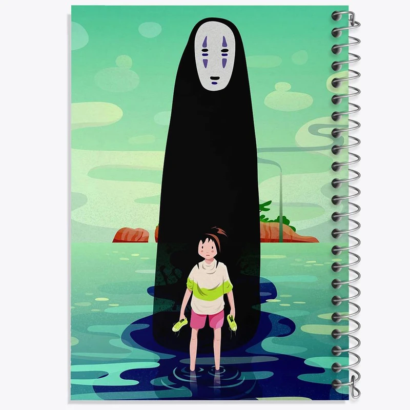 دفتر مشق 50 برگ خندالو مدل انیمه شهر اشباح Spirited Away کد 4882