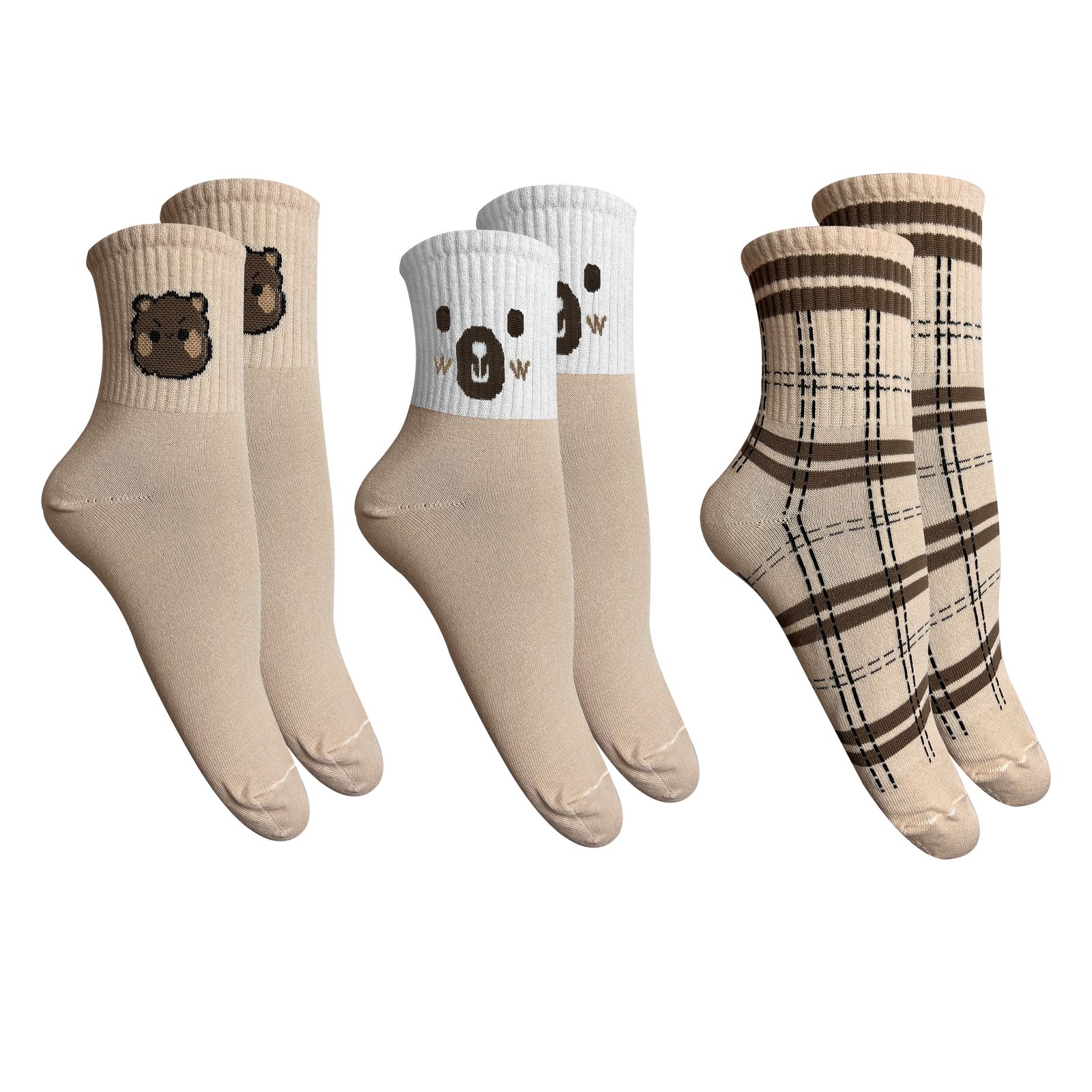 جوراب زنانه تن پوش هنگامه مدل کش اسپرت بسته 5 عددی -  - 2