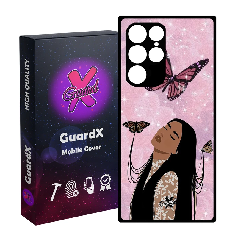 کاور گارد ایکس طرح Girl مدل Glass10297 مناسب برای گوشی موبایل سامسونگ Galaxy S23 Ultra
