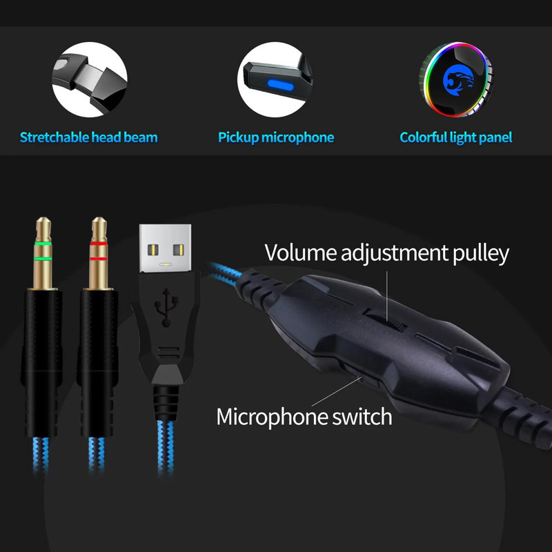 هدست باسیم مدل A60 RGB