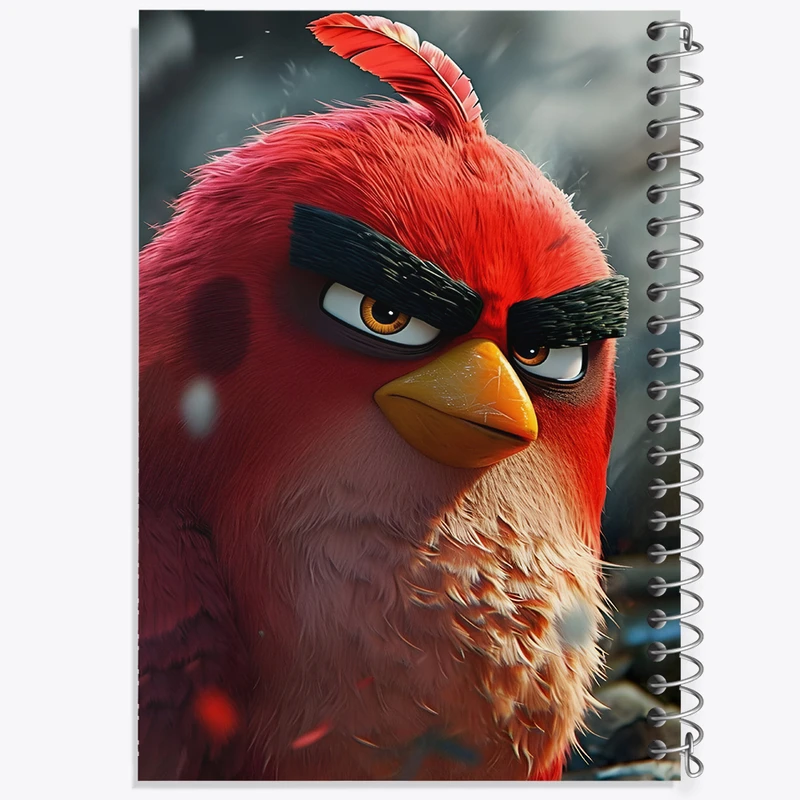 دفتر شطرنجی 50 برگ خندالو طرح پرندگان خشمگین (Angry Birds) کد F7074