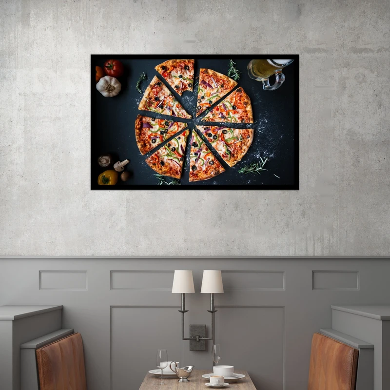 تابلو بکلیت طرح پیتزا غذا و فست فود مدل B-bu1348