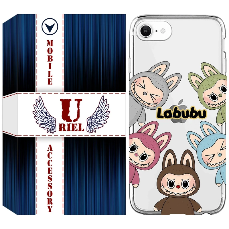 کاور یوریل مدل Clear کد 102 طرح لبوبو Labubu مناسب برای گوشی موبایل اپل iPhone 7 / 8 / SE 2022