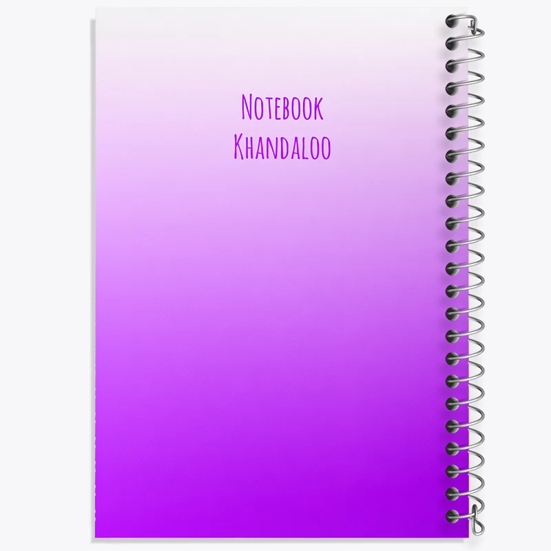 دفتر ژورنال نویسی 50 برگ خندالو مدل نقطه ای طرح رنگ بنفش کد N5447