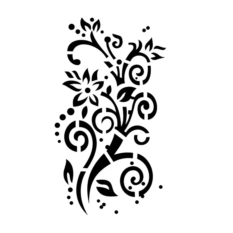 شابلون باتیس آرت طرح گل کد 50-643